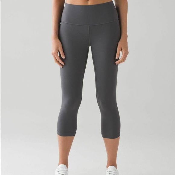 lululemon athletica Pants - Lululemon Pushing Limits Crop in Gray